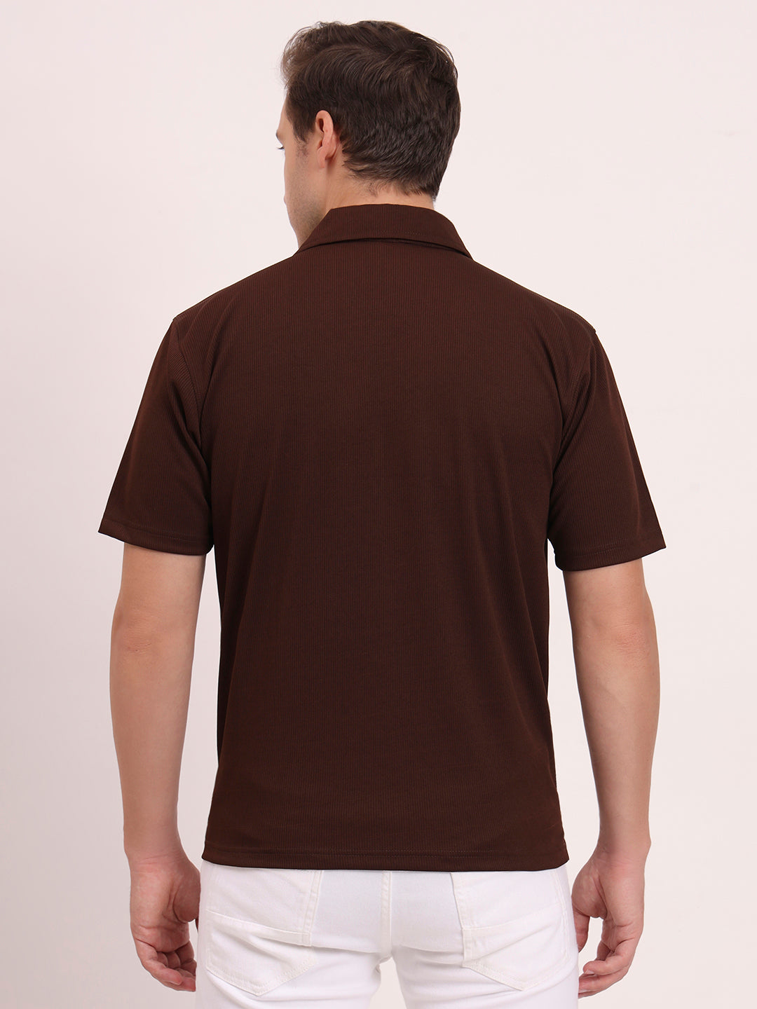 Cuban Collar Shirt-Dark Coffee