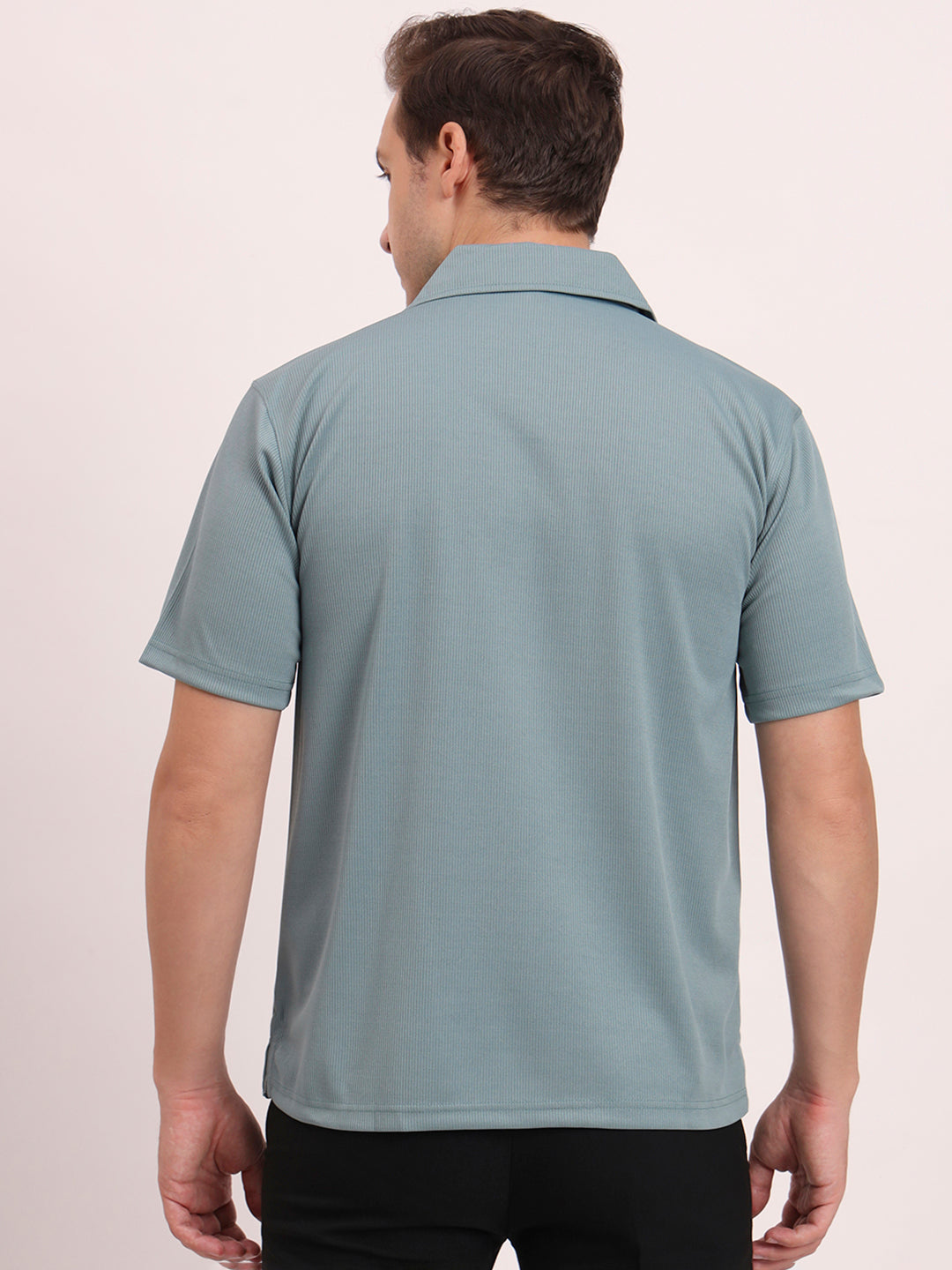 Cuban Collar Shirt-Dusky Mint