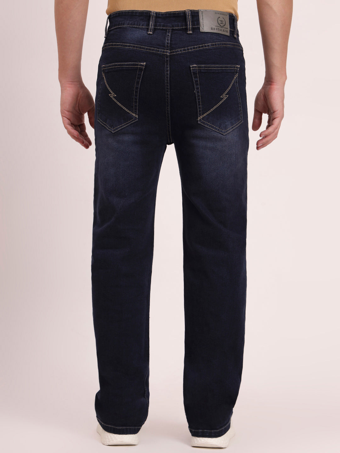 Straight Leg Jeans-RUSTIC BLUE