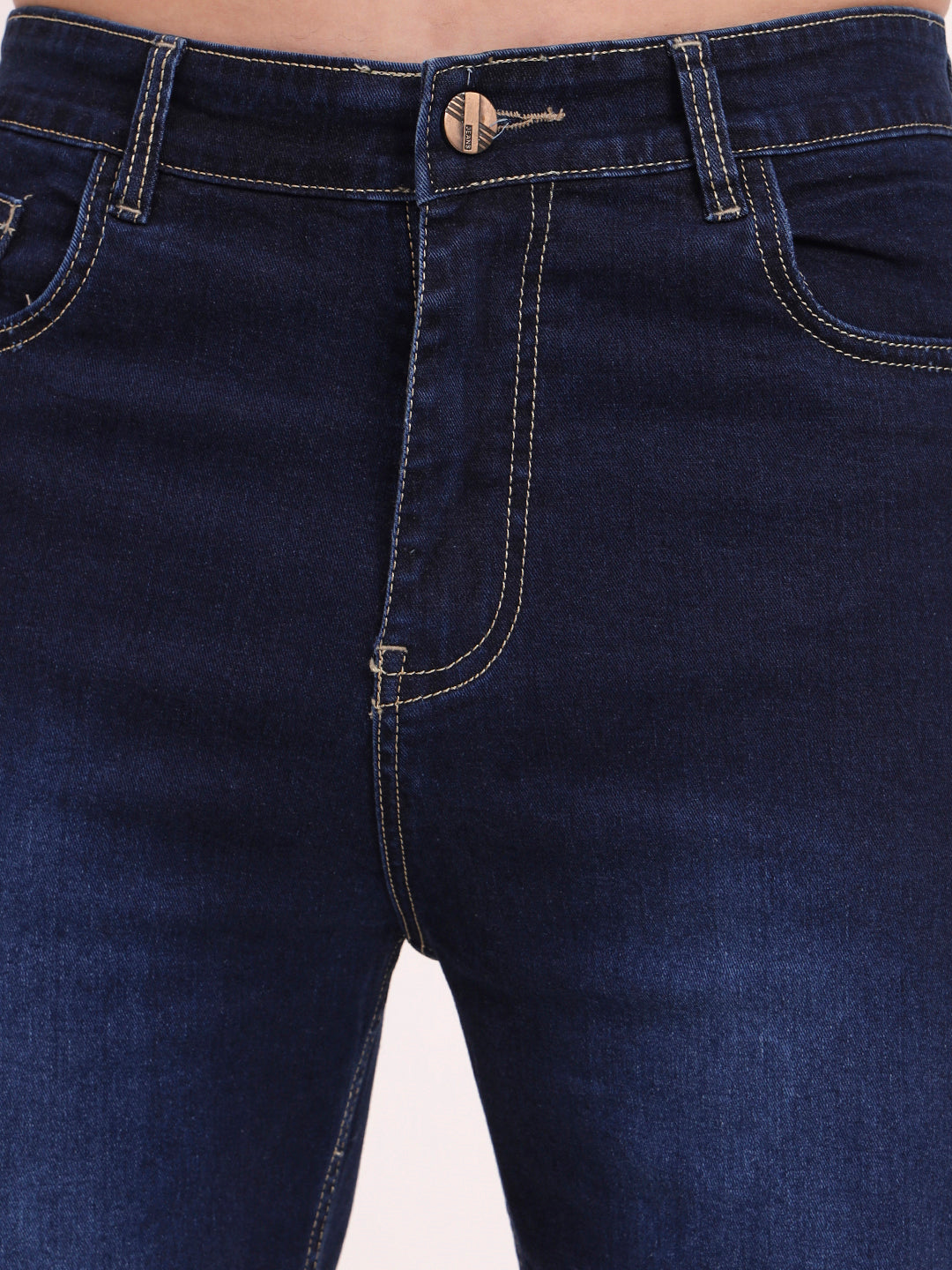Straight Leg Jeans-Blue fade