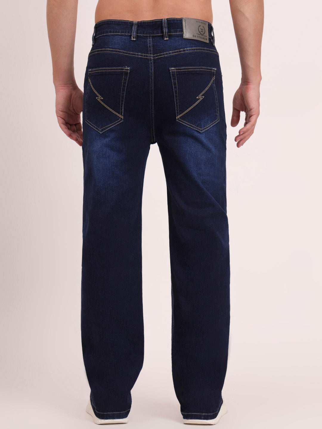 Straight Leg Jeans-Blue fade
