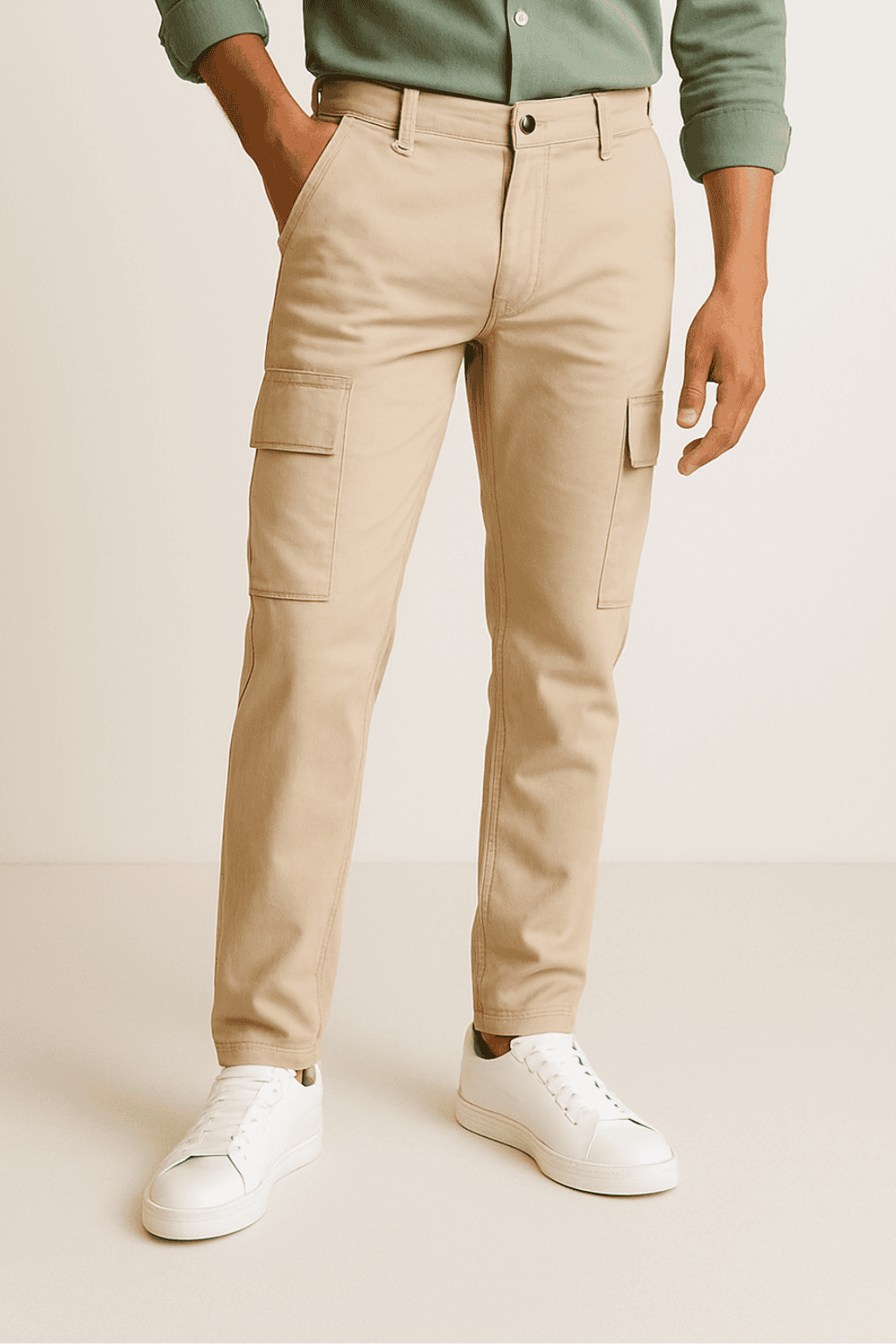 Six Pocket Joggers Beige