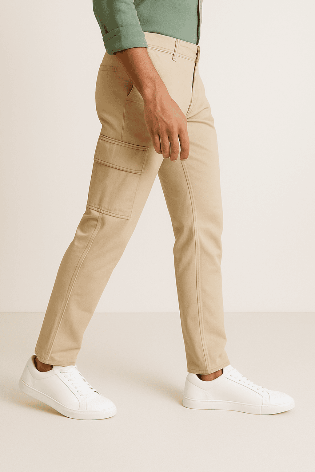 Six Pocket Joggers Beige