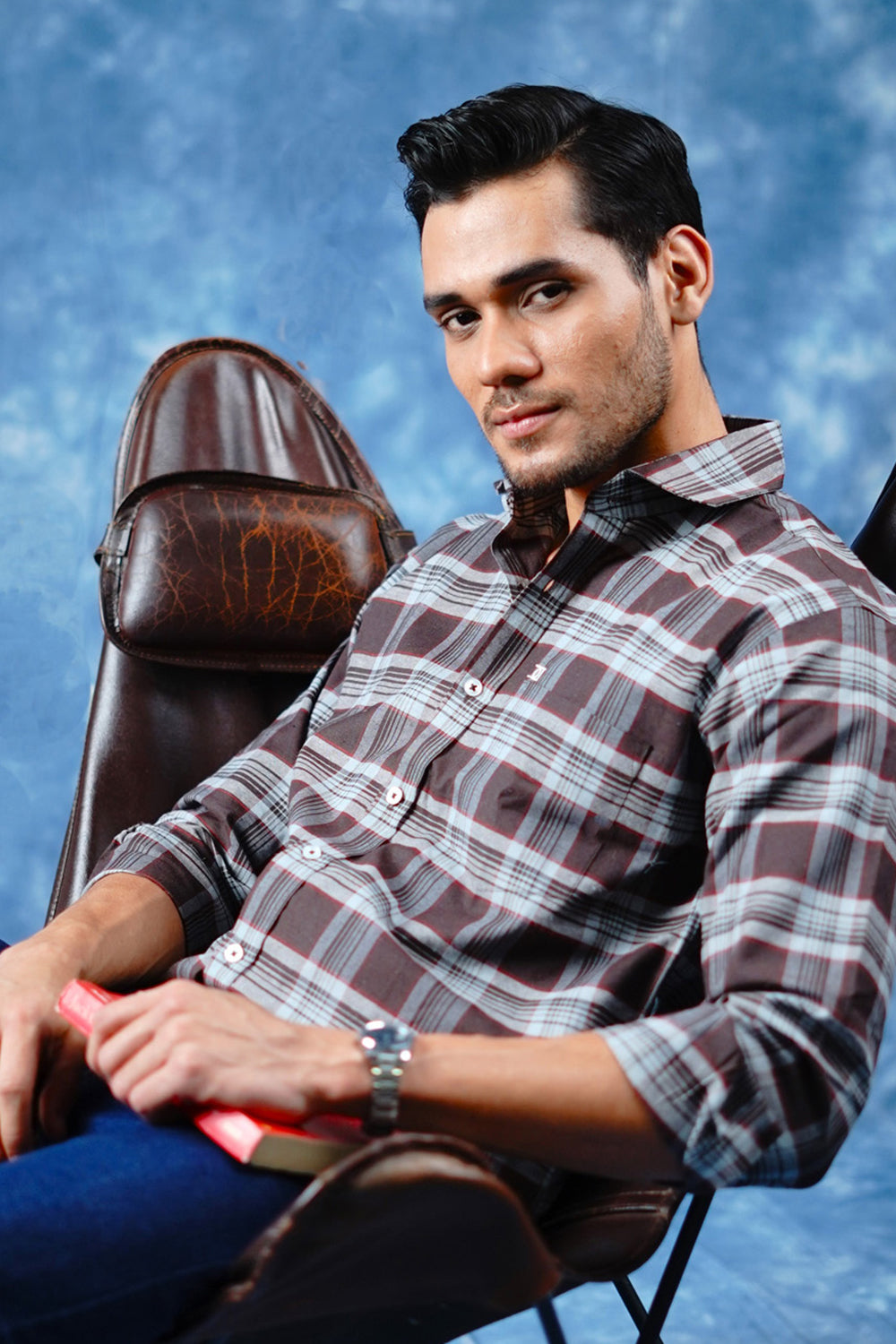 Mens Tarten Check Brown