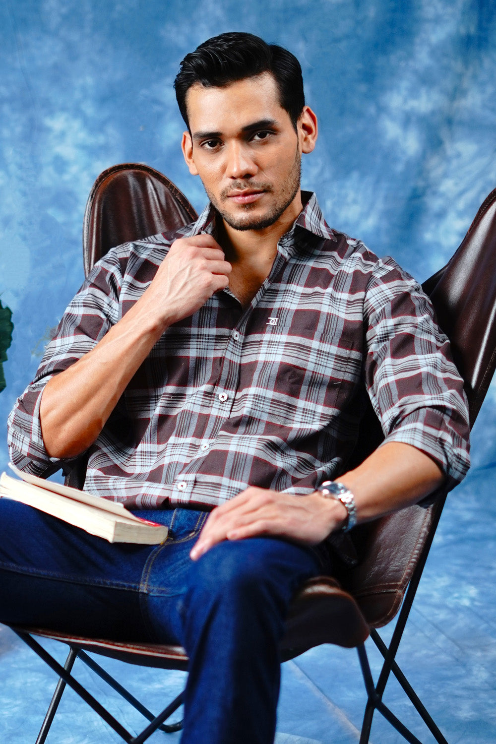 Mens Tarten Check Brown