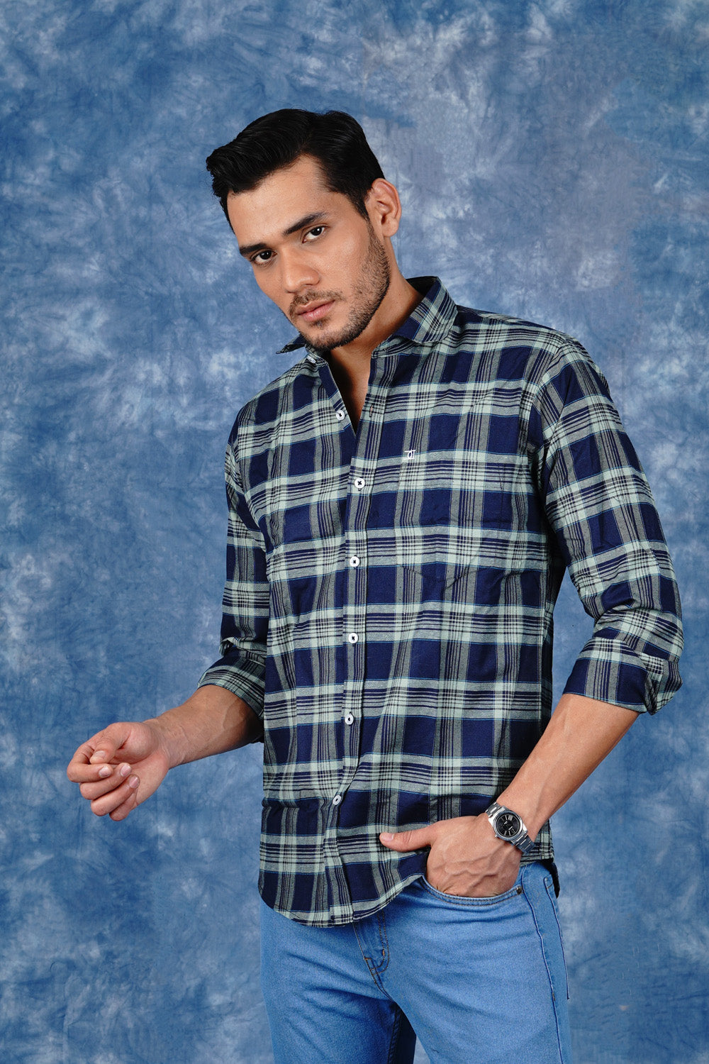Mens Tarten Check Navy