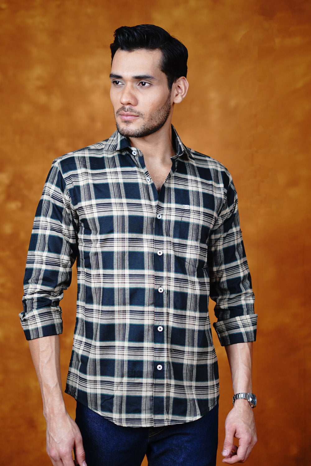 Mens Tarten Check Royal Mix
