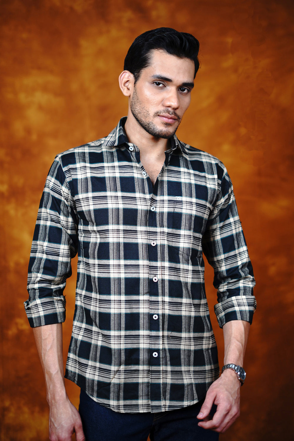 Mens Tarten Check Royal Mix