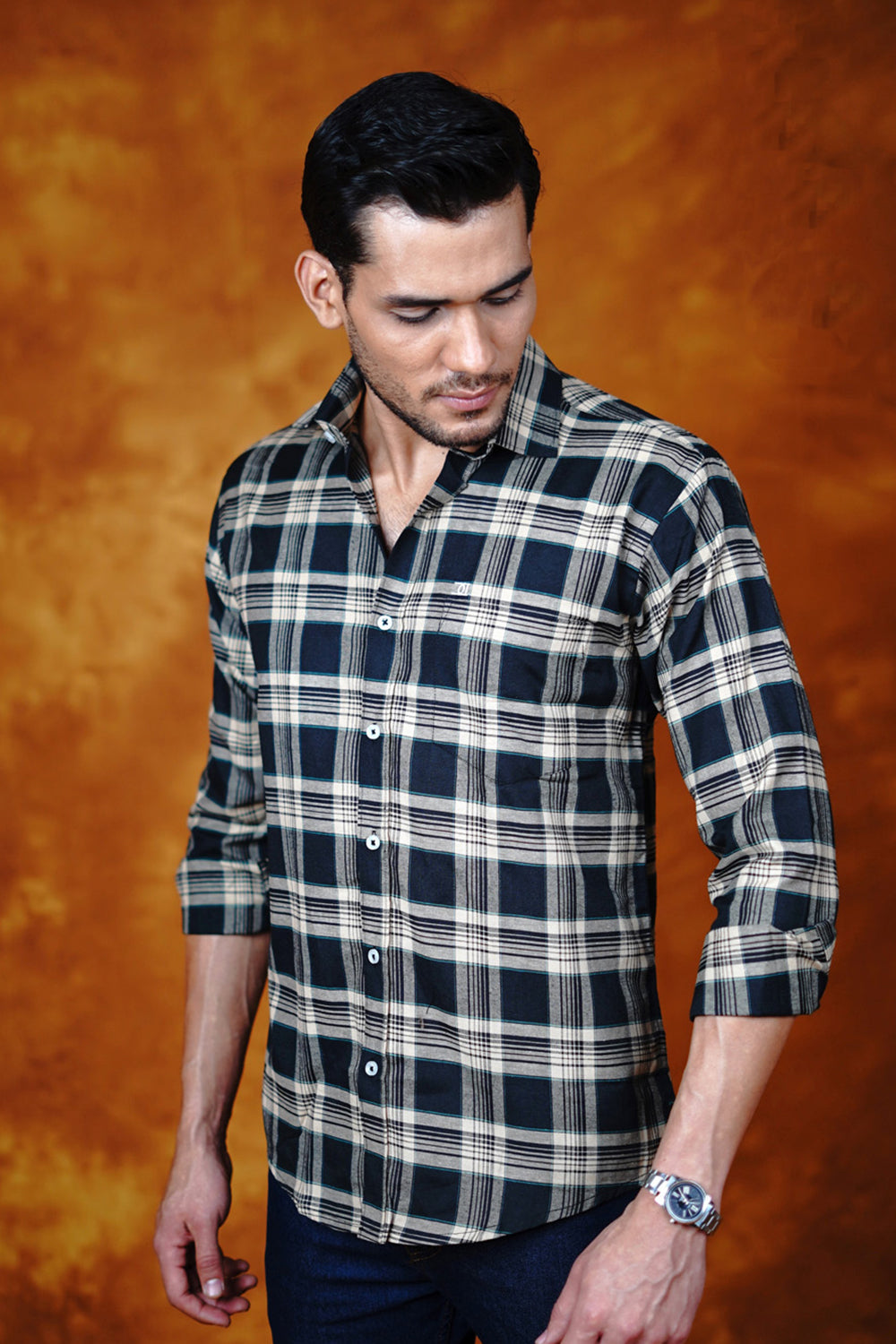 Mens Tarten Check Royal Mix