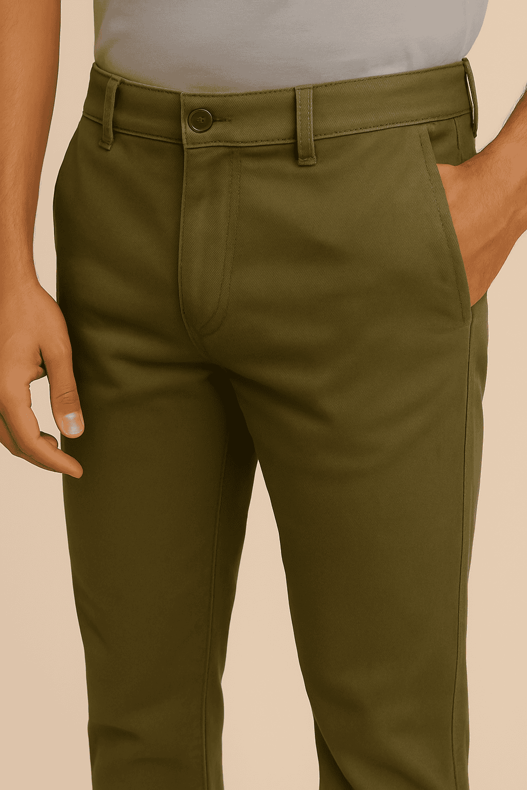 Cotton Chino Olive