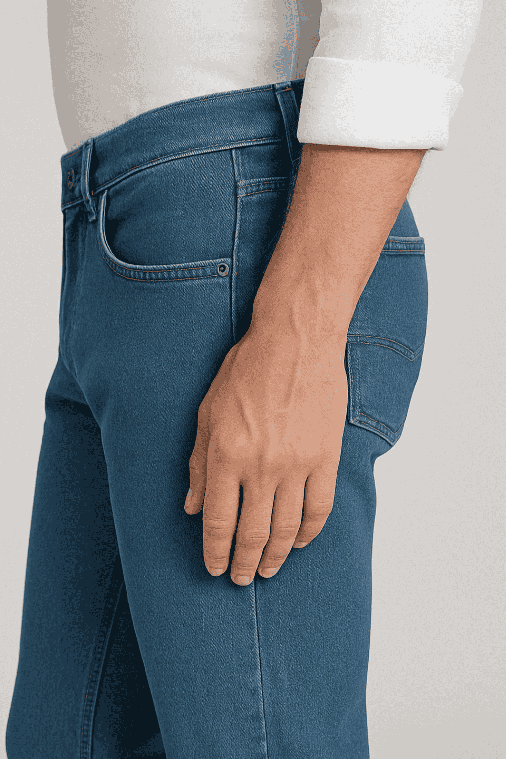 Regular Fit Jeans Mid-Blue
