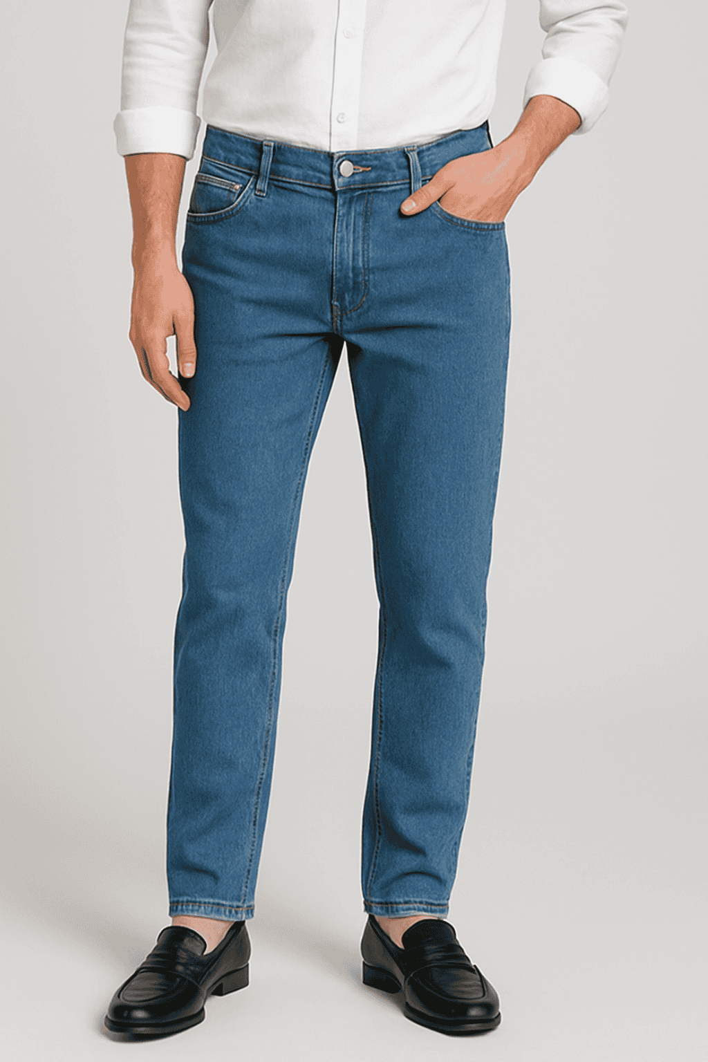 Regular Fit Jeans Mid-Blue