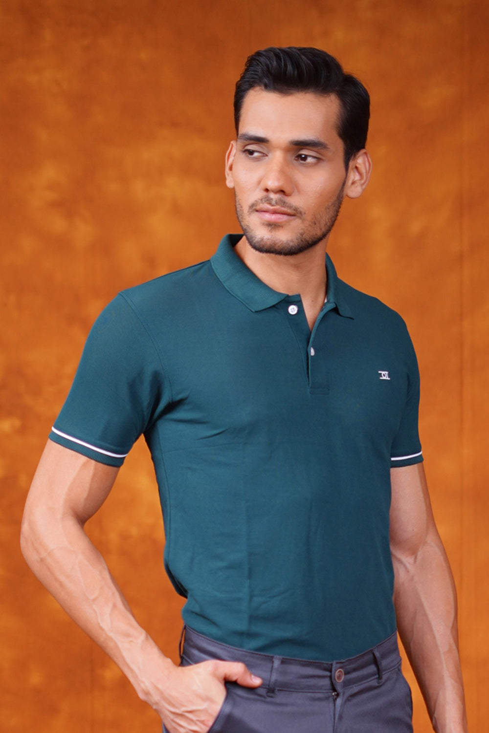 Polo T-shirt Navy Green