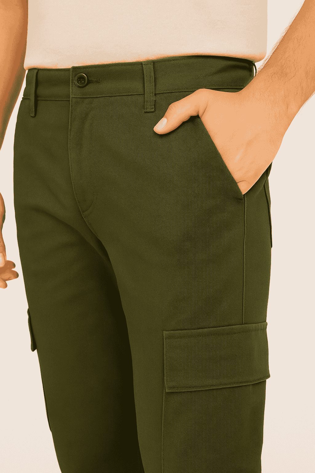 Six Pocket Joggers Olive