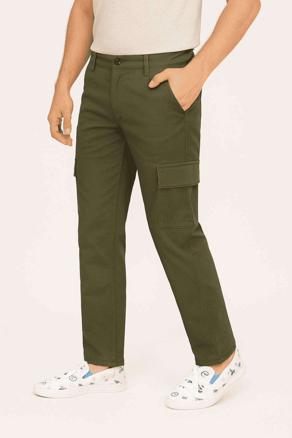Six Pocket Joggers Olive
