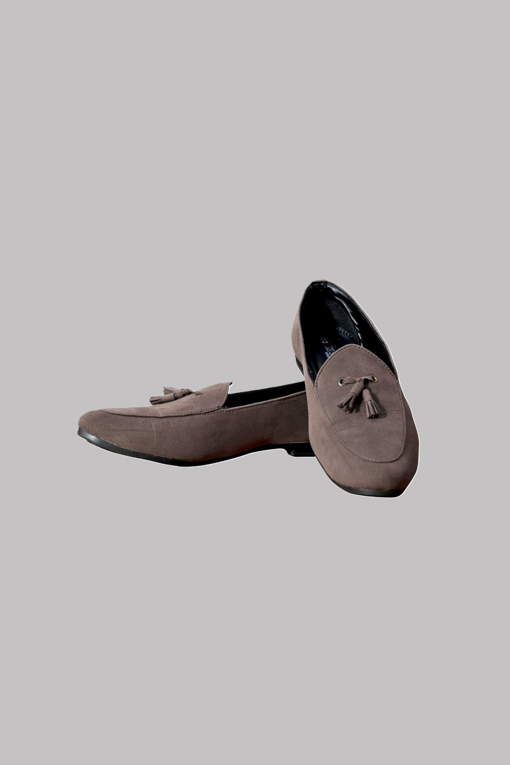 Grey Pu seude Loafers