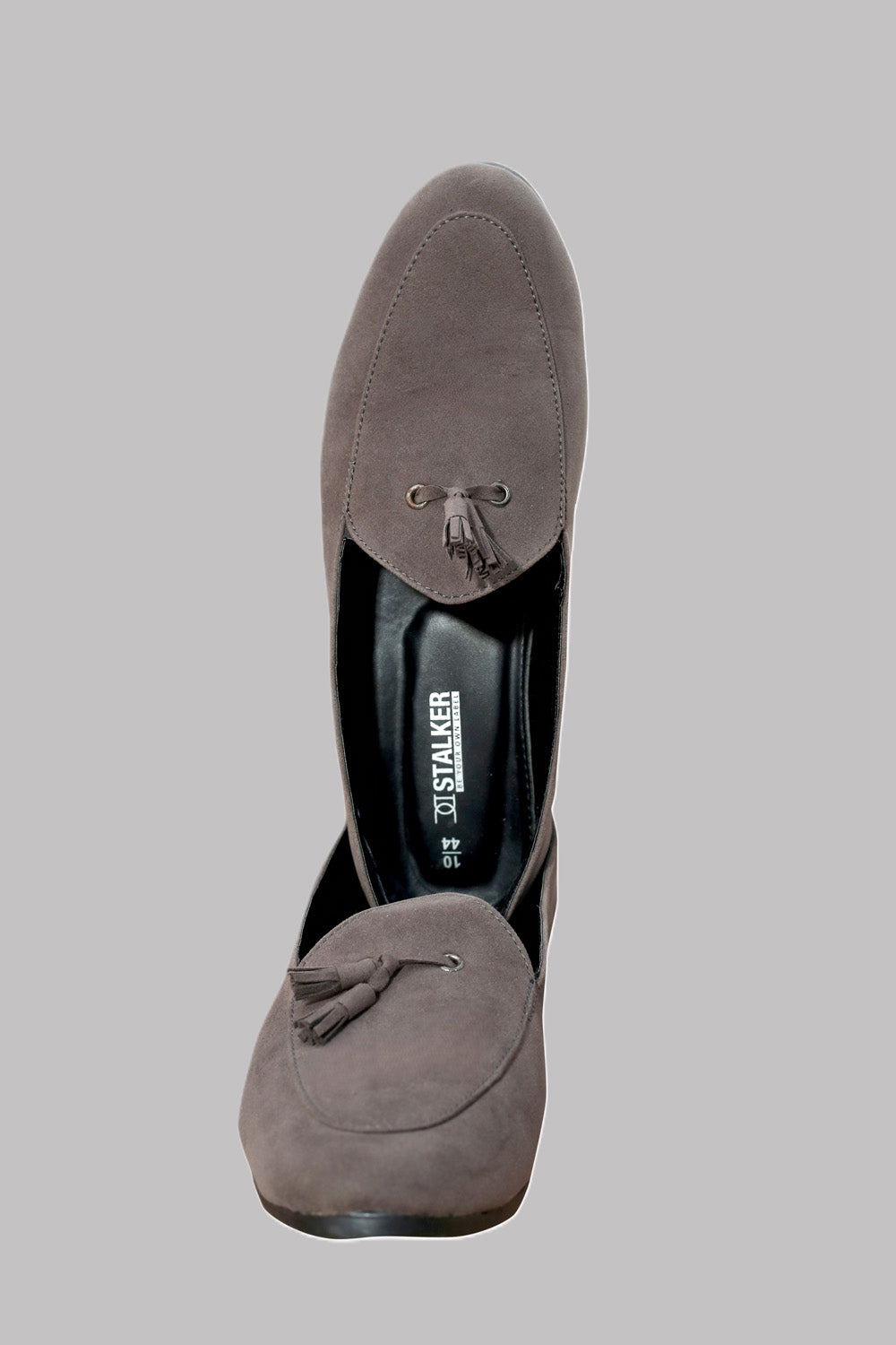 Grey Pu seude Loafers