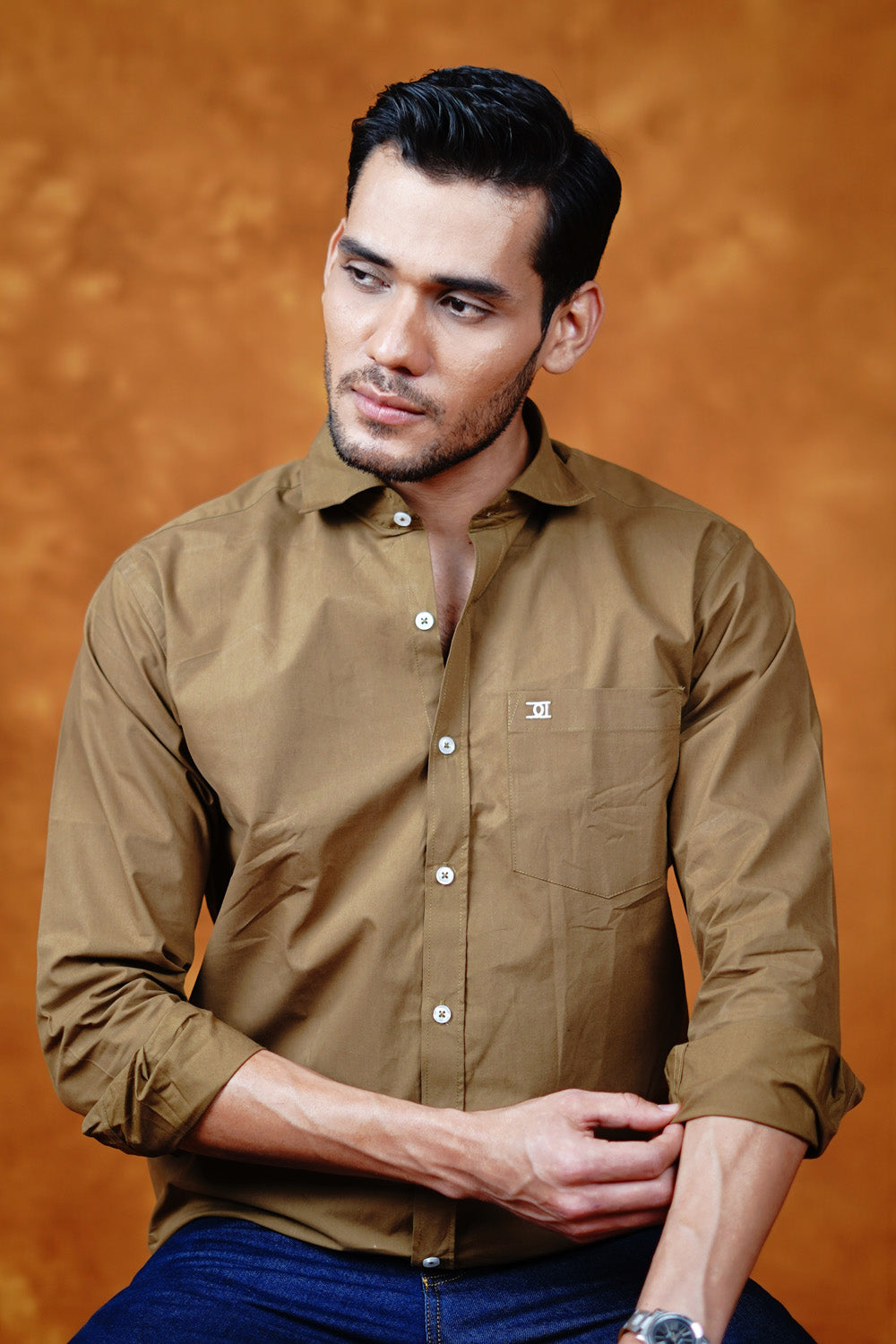 Mens Formal Shirts Tan