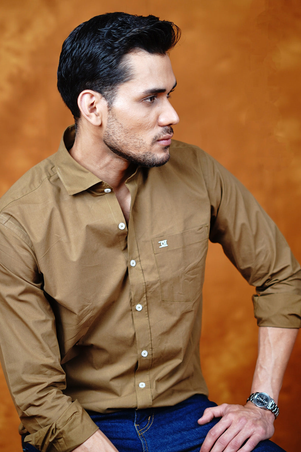 Mens Formal Shirts Tan