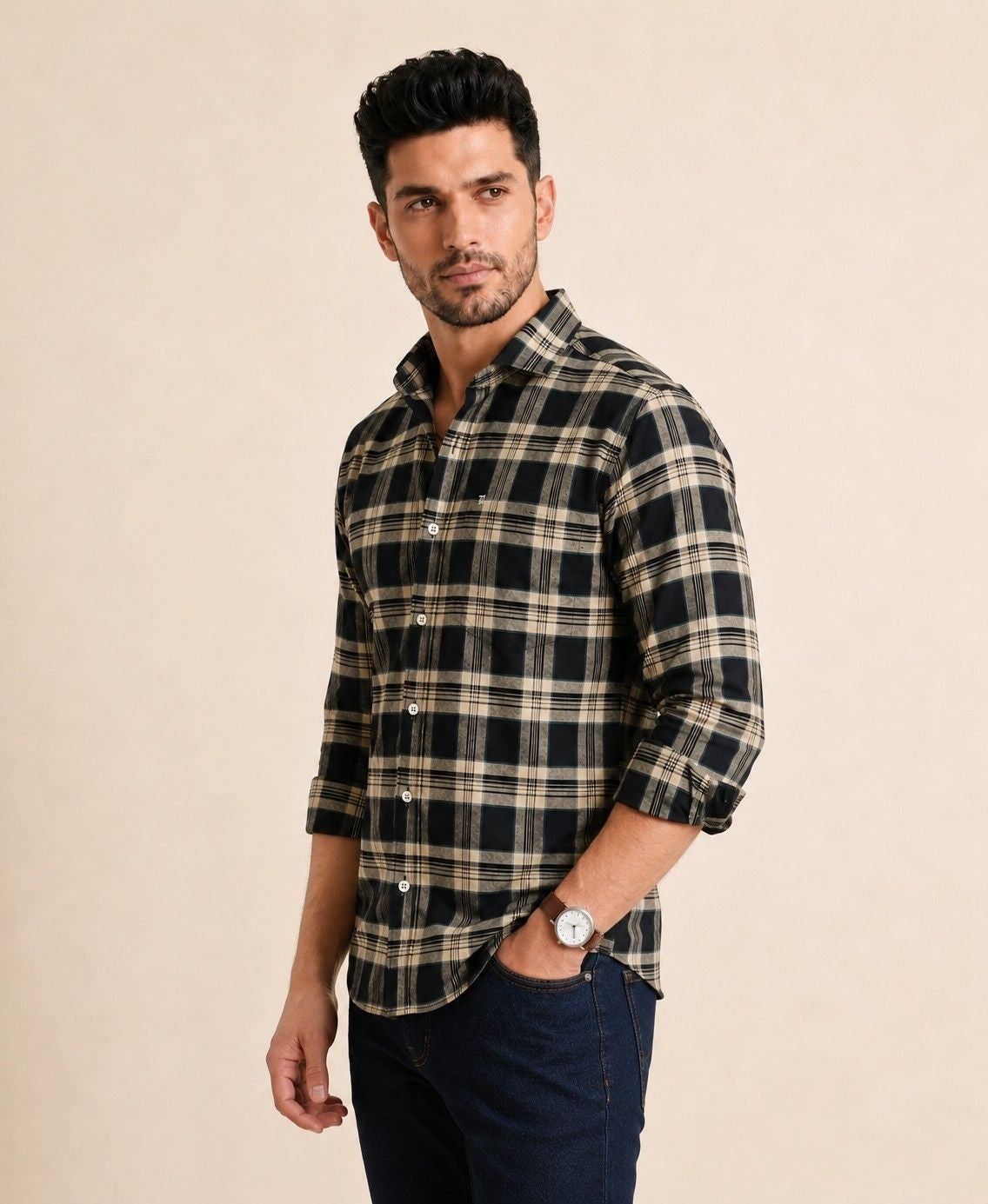 Mens Tarten Check Royal Mix
