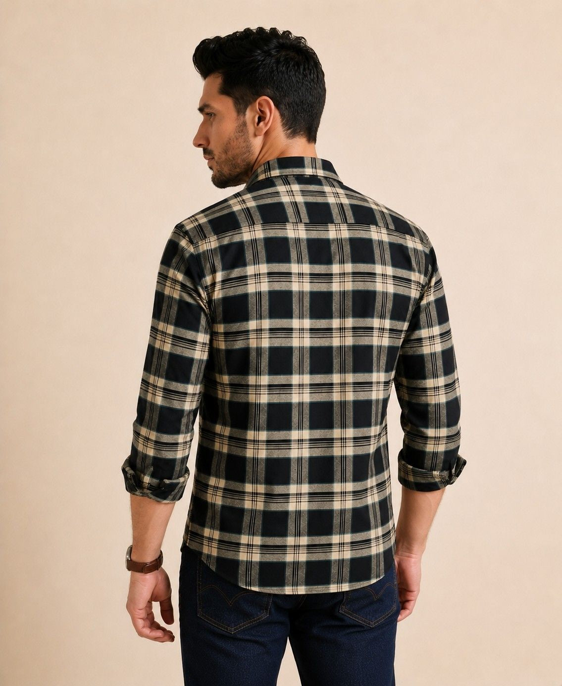 Mens Tarten Check Royal Mix