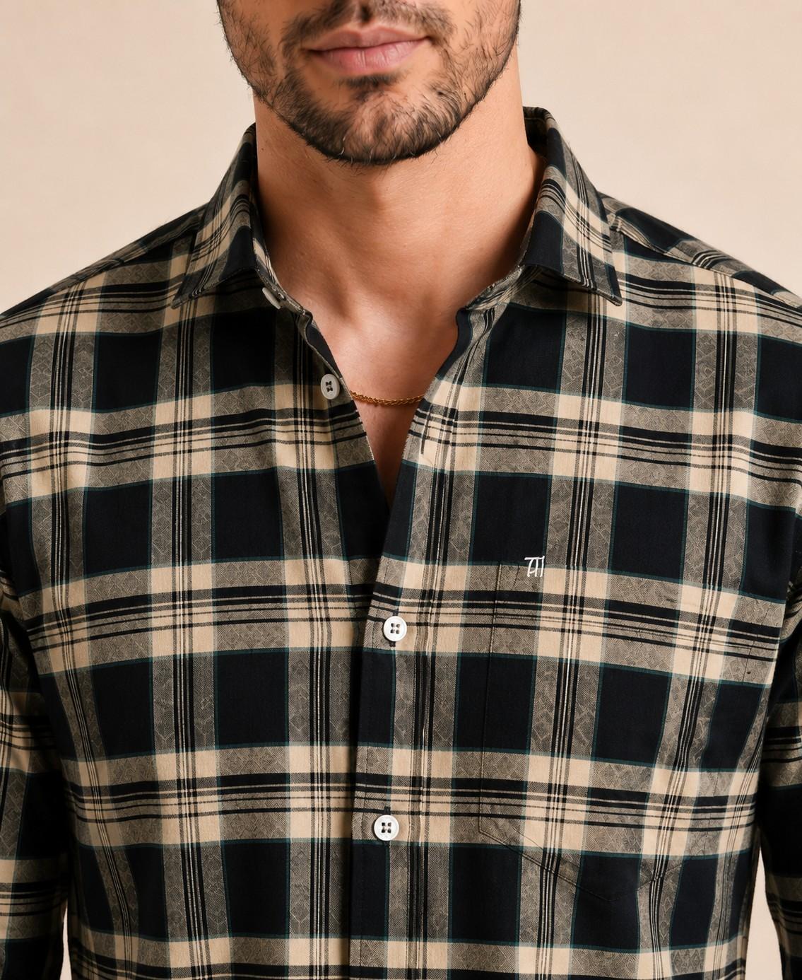 Mens Tarten Check Royal Mix