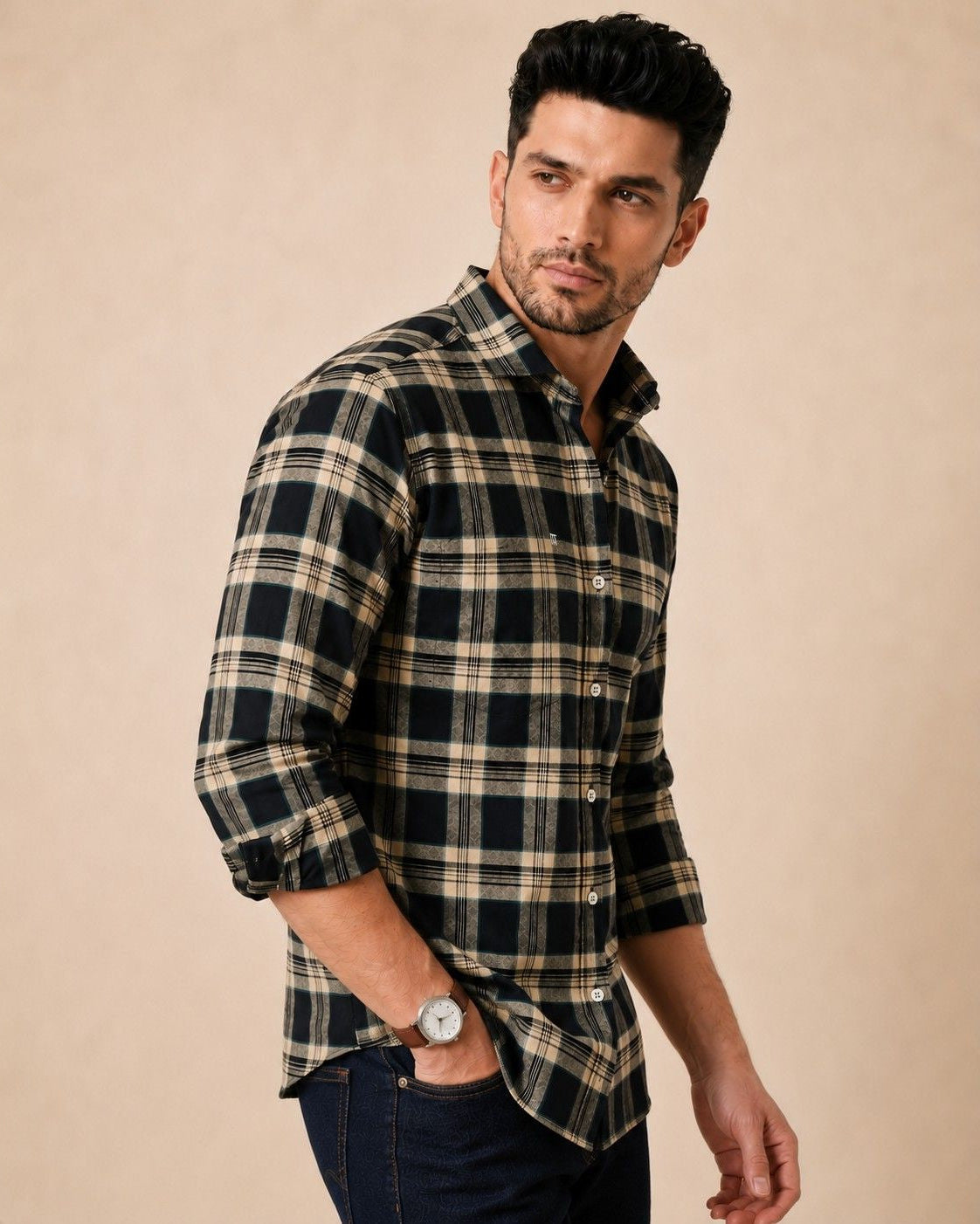 Mens Tarten Check Royal Mix