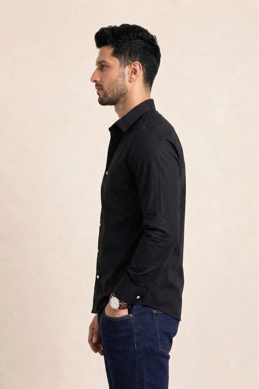 Mens Formal Shirts Black