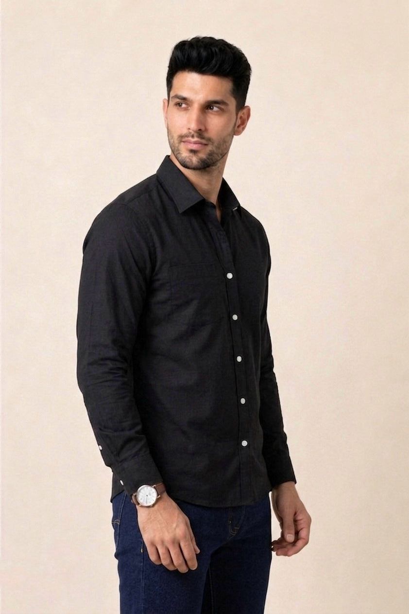 Mens Formal Shirts Black