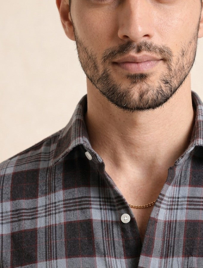 Mens Tarten Check Brown
