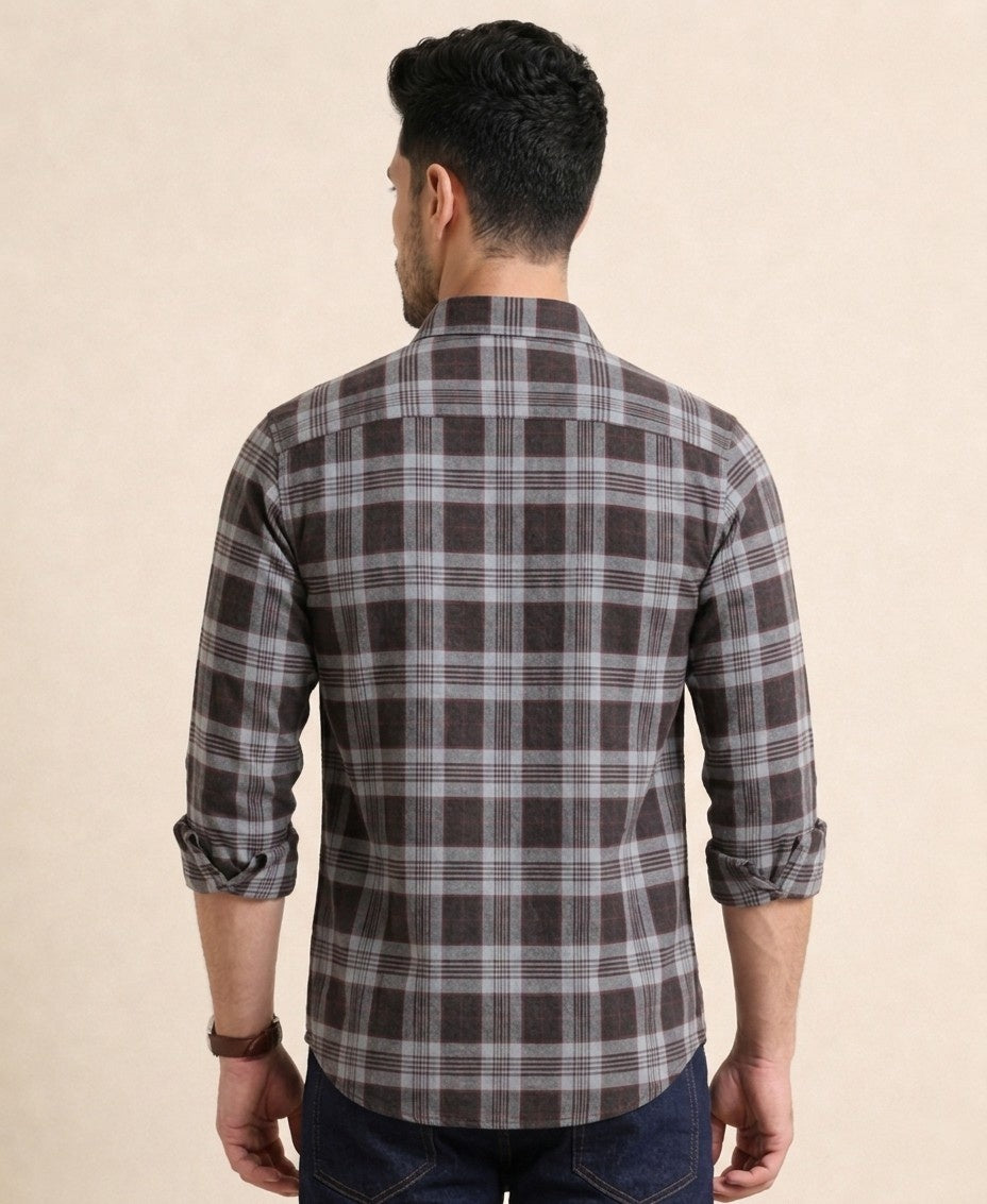 Mens Tarten Check Brown