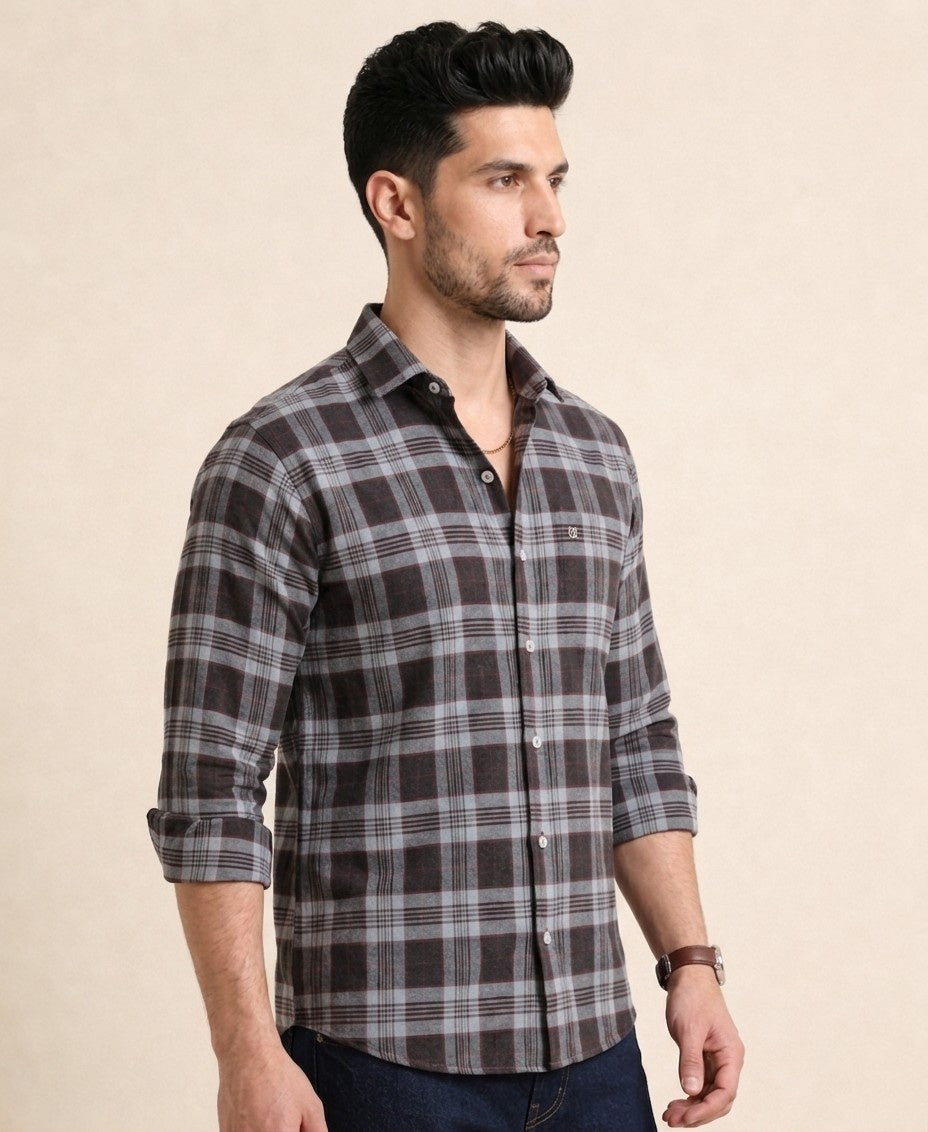 Mens Tarten Check Brown
