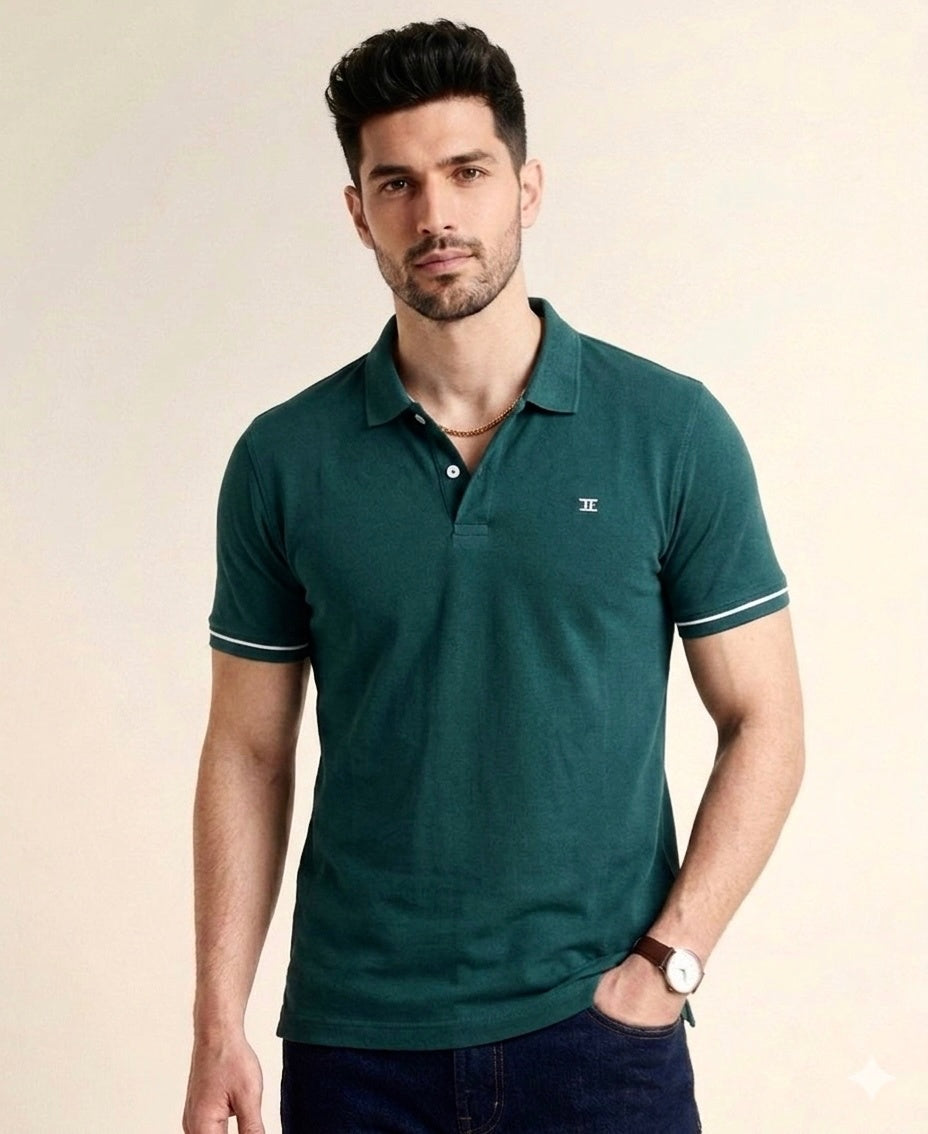Polo T-shirt Navy Green