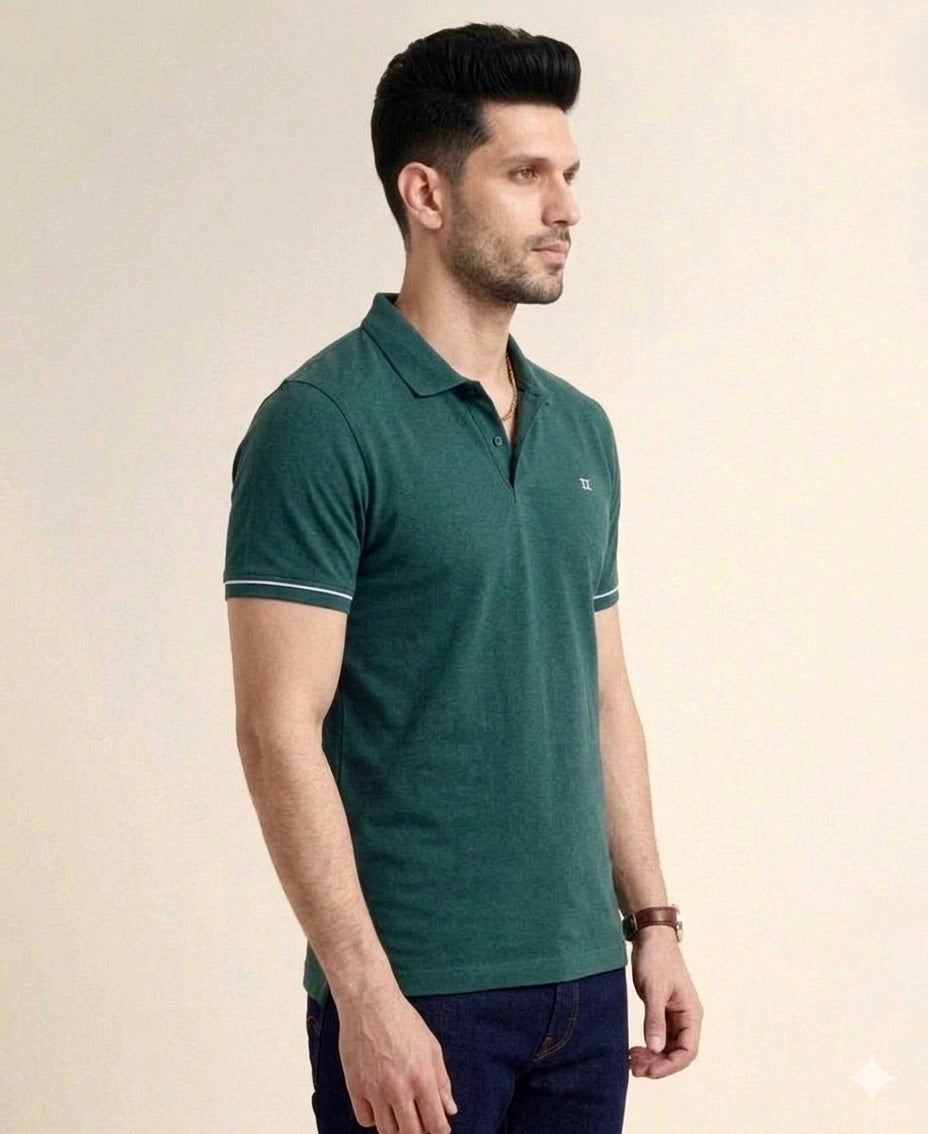 Polo T-shirt Navy Green