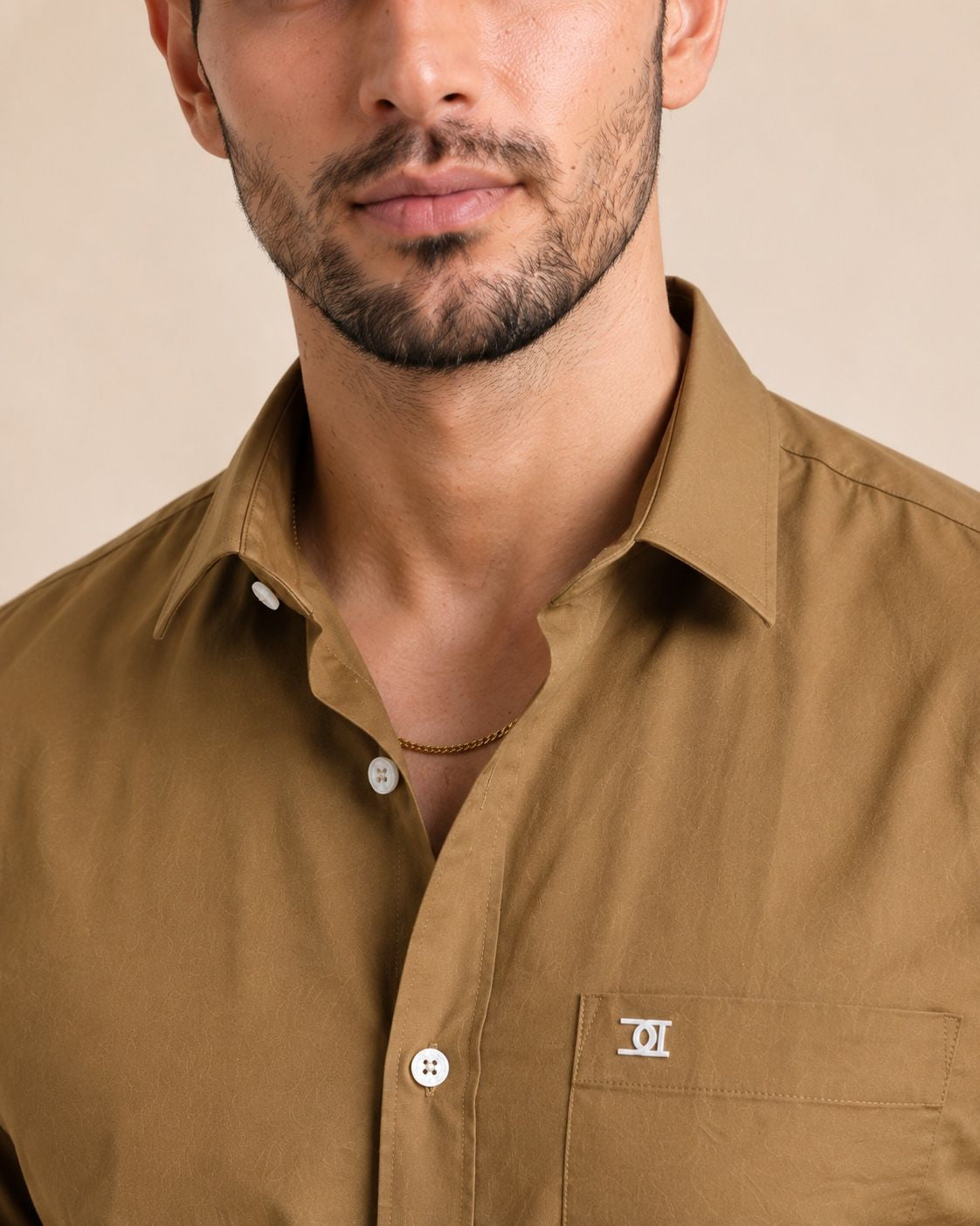 Mens Formal Shirts Tan