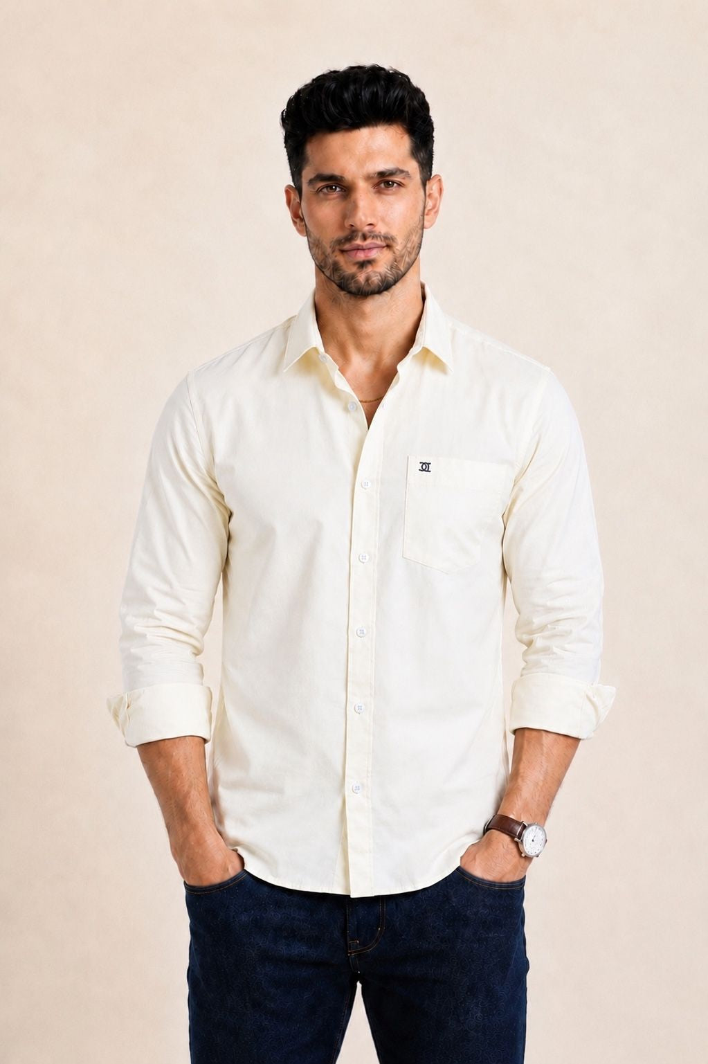 Mens Formal Shirts Lemon