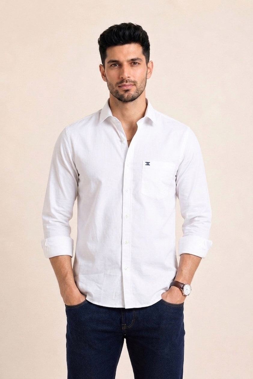 Mens Formal Shirts Off-White