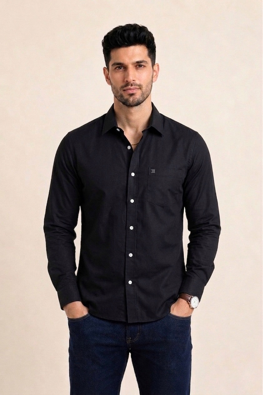 Mens Formal Shirts Black