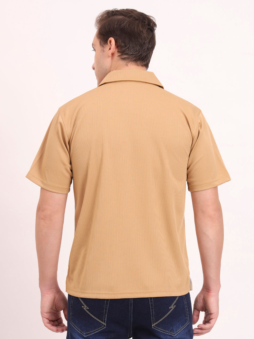 Cuban Collar Shirt-Mute Tan